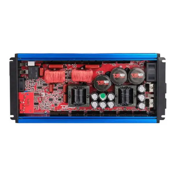 DS18 1-Channel Amp Class D Full-Range Monoblock 5000 Watts RMS/1ohm DPIV1/0 Terminals Included Blue image 2
