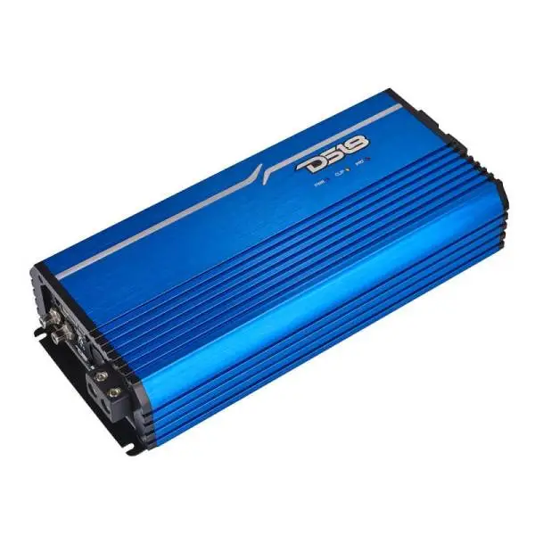 DS18 1-Channel Amp Class D Full-Range Monoblock 5000 Watts RMS/1ohm DPIV1/0 Terminals Included Blue image 5
