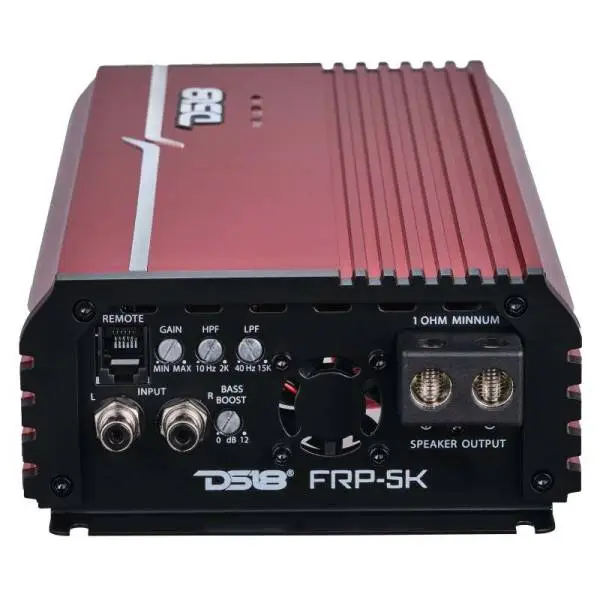 DS18 1-Channel Amp Class D Full-Range Monoblock 5000 Watts RMS/1ohm DPIV1/0 Terminals Included Red thumbnail 6