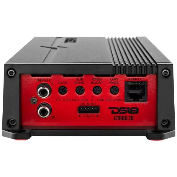 DS18 1-Channel Amplifier 600/1ohm 400/2ohm 250/4ohm Watts RMS image 3