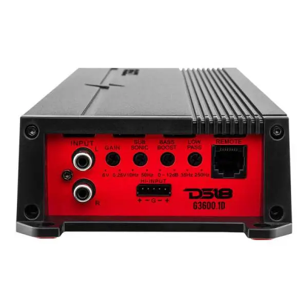 DS18 1-Channel Amplifier 1200/1ohm 900/2ohm 500/4ohm Watts RMS image 3