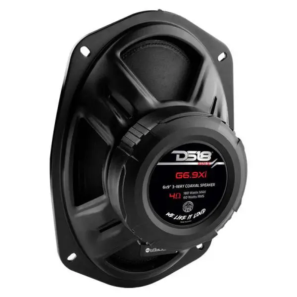 DS18 6x9in 60 Watts RMS 4 ohm 3-Way Coaxial Speaker System Universal Fit