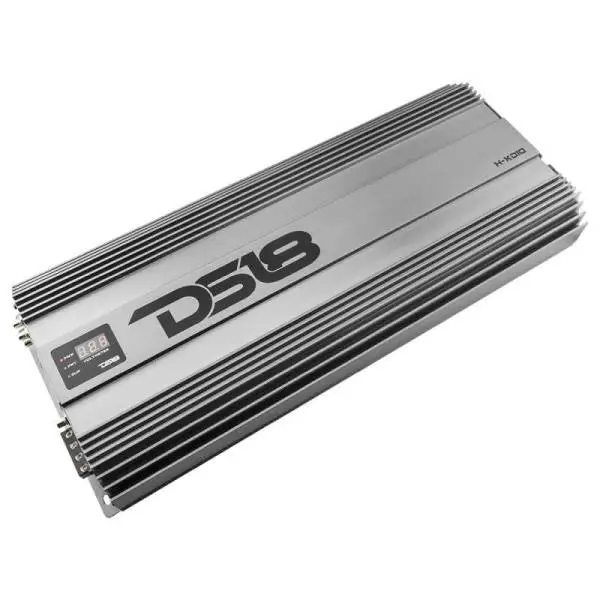 DS18 1-Chnl Amp 18000 Burst/0.67ohm 10000/1ohm 5800/2ohm 3500/4ohm Watts RMS w/ Voltmeter Black image 5