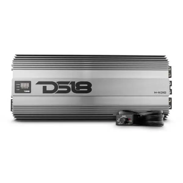 DS18 1-Chnl Amp 18000 Burst/0.67ohm 10000/1ohm 5800/2ohm 3500/4ohm Watts RMS w/ Voltmeter Black image 9