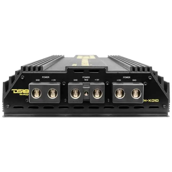 DS18 1-Chnl Amp 18000 Burst/0.67ohm 10000/1ohm 5800/2ohm 3500/4ohm Watts RMS w/ Voltmeter Black image 18