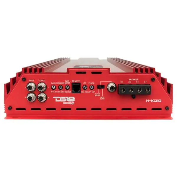 DS18 1-Channel Amp 18000 Burst/0.67ohm 10000/1ohm 5800/2ohm 3500/4ohm Watts RMS w/ Voltmeter Red image 5