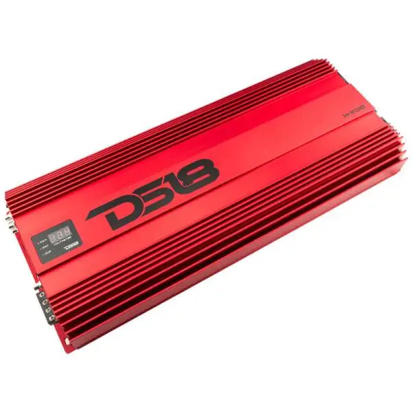 DS18 1-Channel Amp 18000 Burst/0.67ohm 10000/1ohm 5800/2ohm 3500/4ohm Watts RMS w/ Voltmeter Red image 7