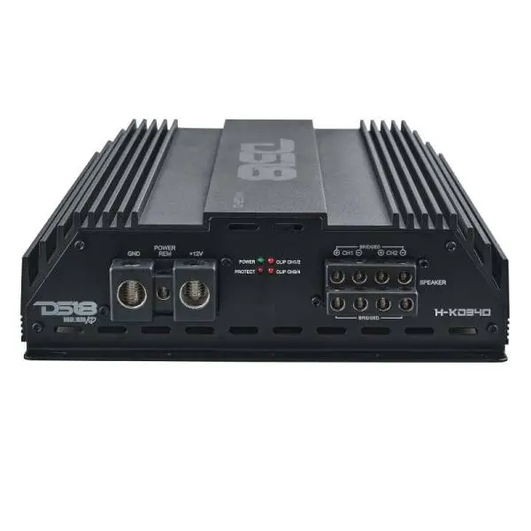 DS18 4-Channel Amp 2x 1000/4ohm Bridge 4 x 550/2ohm 4 x 300/4ohm Watts RMS Black image 4