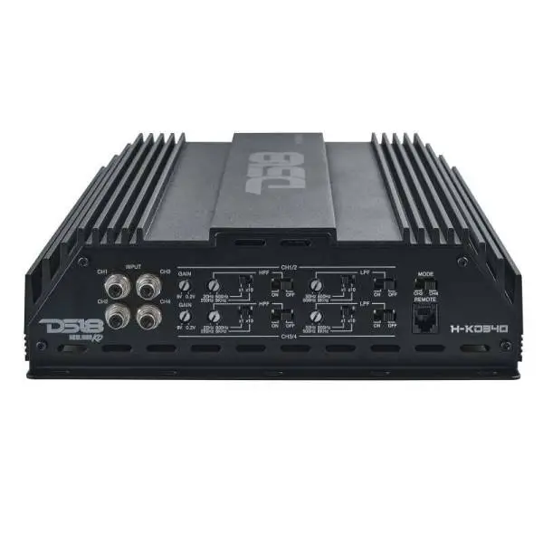 DS18 4-Channel Amp 2x 1000/4ohm Bridge 4 x 550/2ohm 4 x 300/4ohm Watts RMS Black image 5
