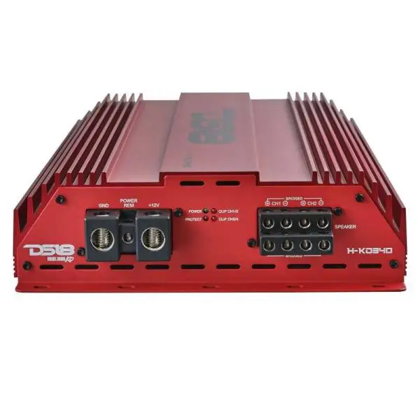 DS18 4-Channel Amp 2x 1000/4ohm Bridge 4 x 550/2ohm 4 x 300/4ohm Watts RMS Red image 4