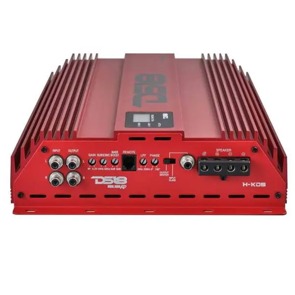 DS18 1-Channel Amp 9200 Burst/0.5ohm 5000/1ohm 3500/2ohm 2200/4ohm Watts RMS w/ Voltmeter Red image 2