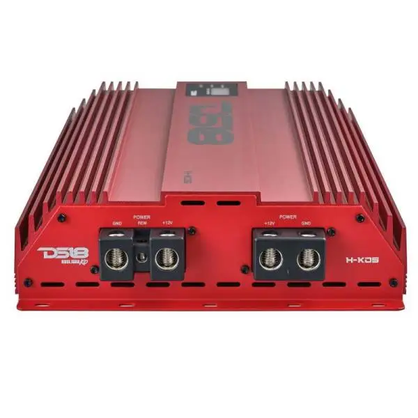 DS18 1-Channel Amp 9200 Burst/0.5ohm 5000/1ohm 3500/2ohm 2200/4ohm Watts RMS w/ Voltmeter Red image 3