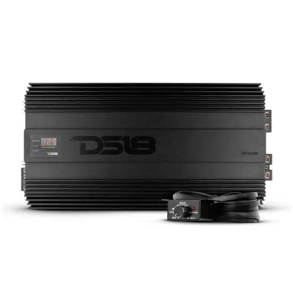 DS18 1-Channel Amp 15000 Burst/0.5ohm 8000/1ohm 4800/2ohm 2500/4ohm Watts RMS w/ Voltmeter Black image 2