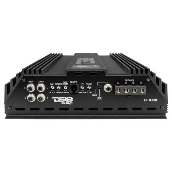 DS18 1-Channel Amp 15000 Burst/0.5ohm 8000/1ohm 4800/2ohm 2500/4ohm Watts RMS w/ Voltmeter Black image 4