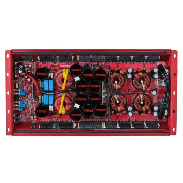 DS18 1-Channel Amp 15000 Burst/0.5ohm 8000/1ohm 4800/2ohm 2500/4ohm Watts RMS w/ Voltmeter Red image 2
