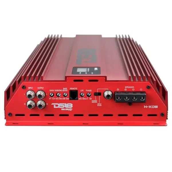 DS18 1-Channel Amp 15000 Burst/0.5ohm 8000/1ohm 4800/2ohm 2500/4ohm Watts RMS w/ Voltmeter Red image 4