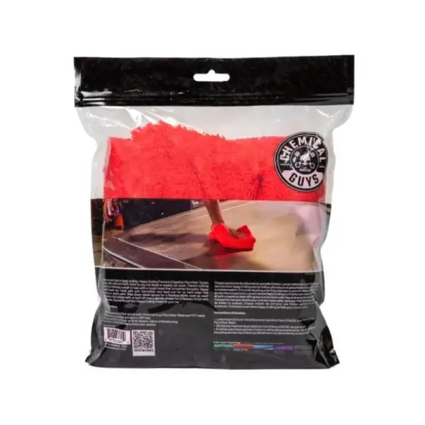 Chemical Guys Happy Ending Ultra Edgeless Microfiber Towel - 16in x 16in - Red - 3 Pack thumbnail 4