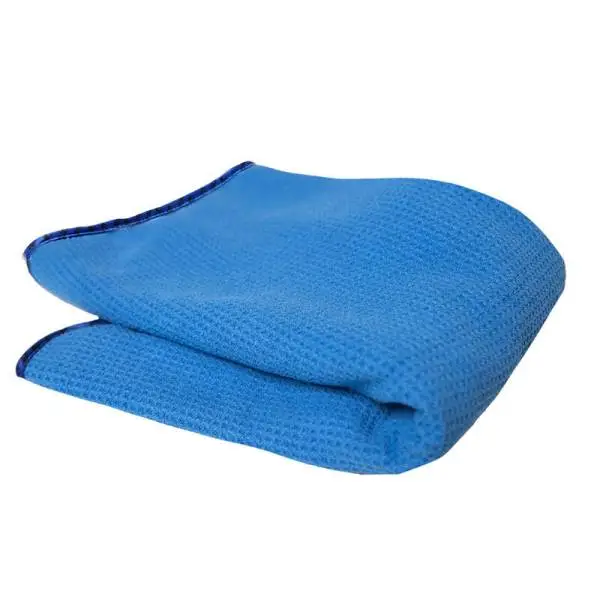 Chemical Guys Waffle Weave Glass & Window Microfiber Towel - 24in x 16in - Blue thumbnail 3