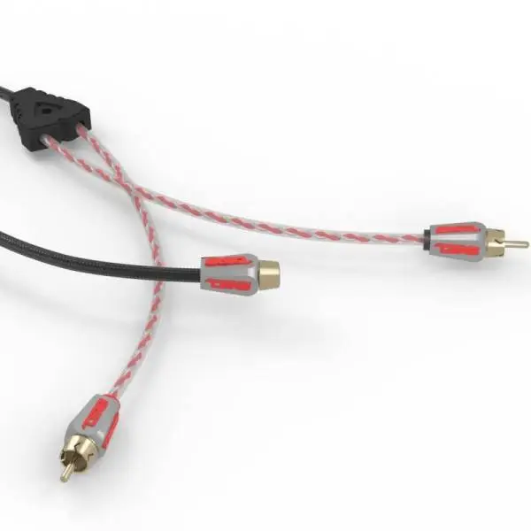 DS18 Level 3 RCA Wire Y Connector 1 Female to 2 Male Red