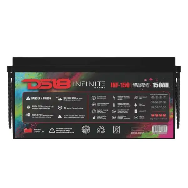 DS18 4000 Watts 150 AH Infinite AGM Power Cell Battery thumbnail 5