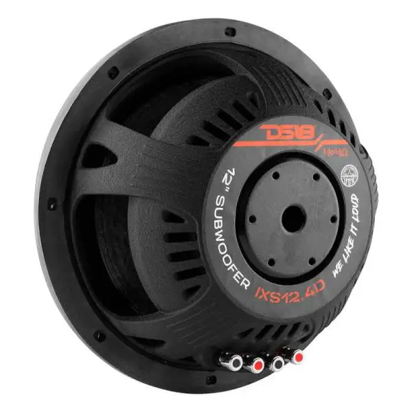 DS18 12in 800 Watts RMS 4 ohm DVC Shallow Mount Fiber Glass Subwoofer IXS Series image 2