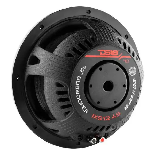 DS18 12in 800 Watts RMS 4 ohm SVC Shallow Mount Fiber Glass Subwoofer IXS Series image 2