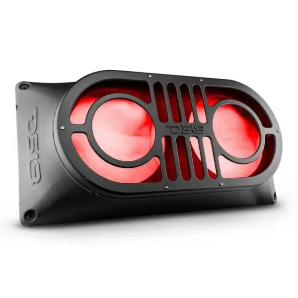 DS18 TJ/JK/JKU/JL/JLU Tailgate Enclosure Fits 2x 10in Subwoofers Grill Included