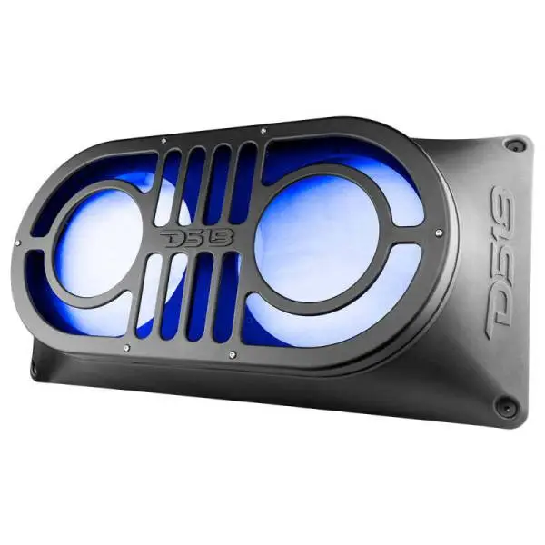 DS18 TJ/JK/JKU/JL/JLU Tailgate Enclosure Fits 2x 10in Subwoofers Grill Included image 3