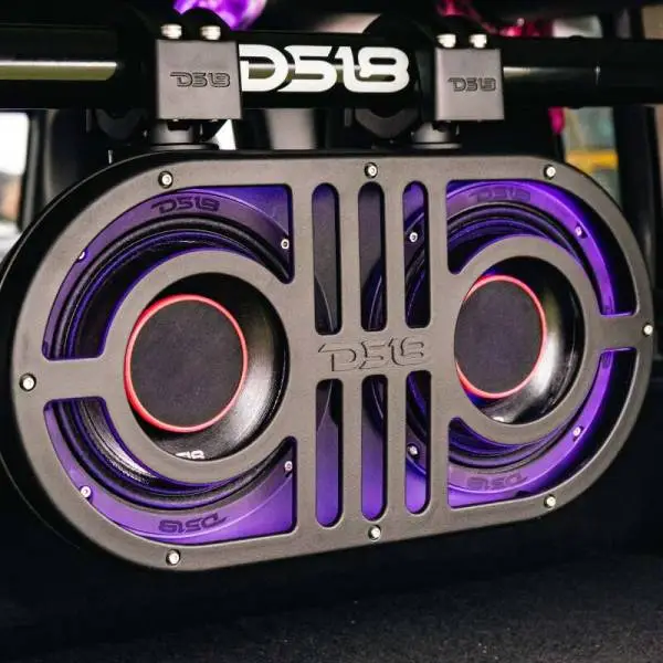 DS18 8in Rollcage Soundbar Loaded Built in RGB LED Lights 500 Watts RMS 2x PRO-HY8.4B Included