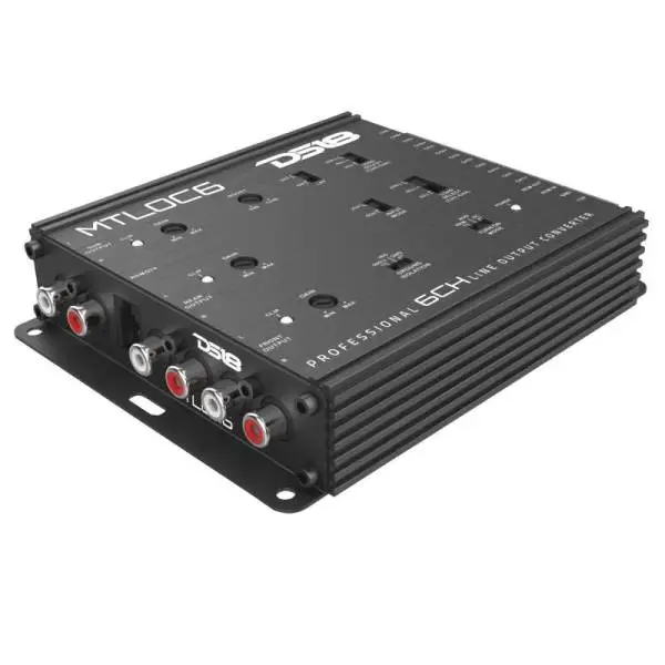 DS18 6-Chnl Speaker Emulator Remote Out Level Matching Controls LED Clip Indicator Hi/Low Converters