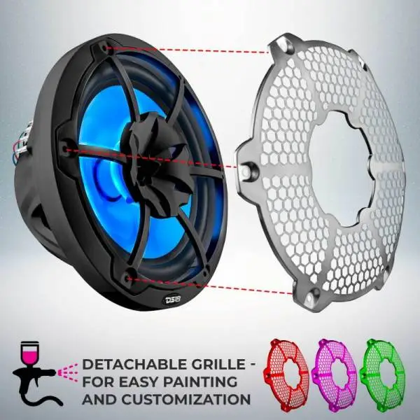 DS18 NXL-M Series Speaker w/ RGB LED Lights 10in 2-Way 200Watts RMS 4 ohm Black image 5