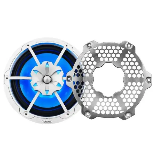 DS18 NXL-M Series Spkr w/ RGB LED Lights 10in 2-Way 200 Watts RMS 4 ohm Wht Grill Detached w/ Cover image 2