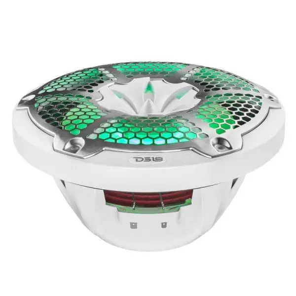 DS18 NXL-M Series Spkr w/ RGB LED Lights 10in 2-Way 200 Watts RMS 4 ohm Wht Grill Detached w/ Cover image 3