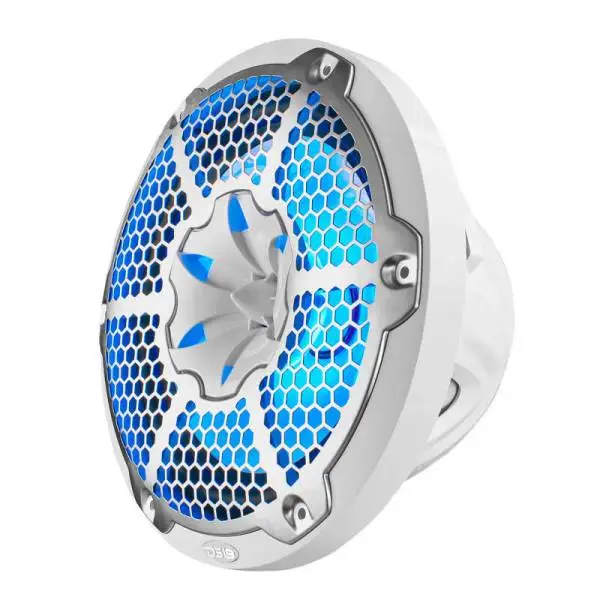 DS18 NXL-M Series Spkr w/ RGB LED Lights 10in 2-Way 200 Watts RMS 4 ohm Wht Grill Detached w/ Cover image 4