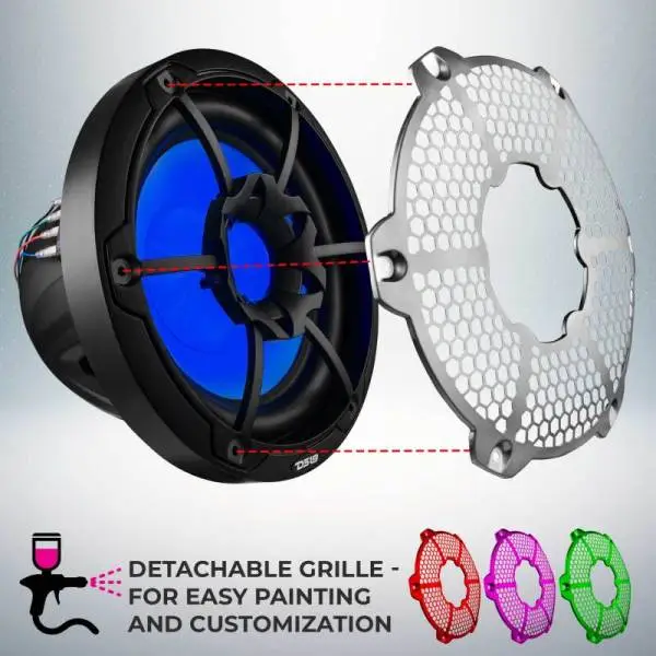 DS18 Subwoofer & Enclosure 10in 300 Watts RMS 4 ohm SVC Black w/ Covers image 7