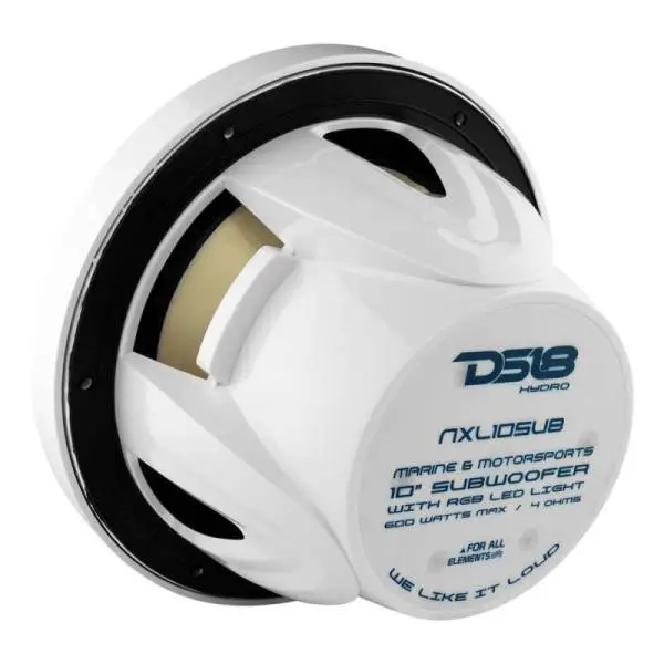DS18 Subwoofer & Enclosure 10in 300 Watts RMS 4 ohm SVC White image 3