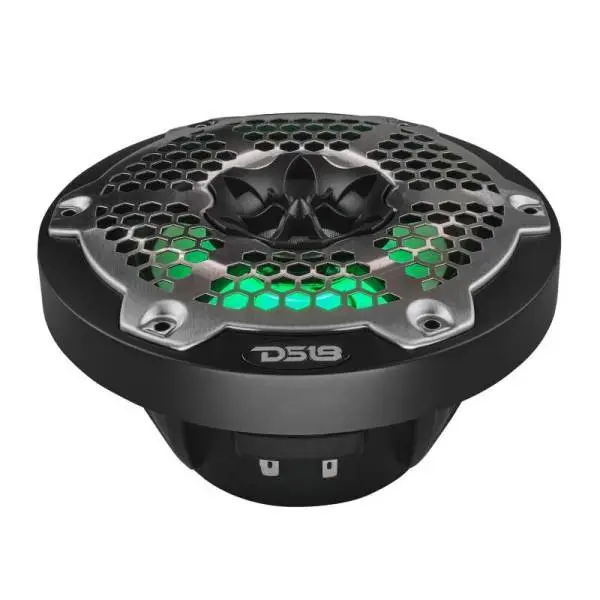 DS18 NXL-M Series Spkr w/ RGB LED Lights 6.5in 2-Way 100 Watts RMS 4 ohm Blk Grill Detached w/ Cover image 6