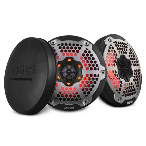 DS18 NXL-M Series Spkr w/ RGB LED Lights 6.5in 2-Way 100 Watts RMS 4 ohm Blk Grill Detached w/ Cover image 8