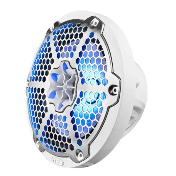 DS18 NXL-M Series Speaker w/ RGB LED Lights 8in 2-Way 125 Watts RMS 4 ohm White w/ Cover image 5