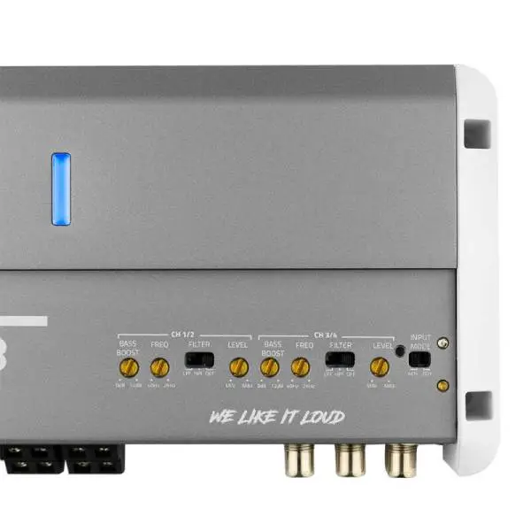 DS18 4-Channel Class-D Amp Full-Range 2x 150 Watts RMS at4 ohm IP55 Waterproof Rating image 3