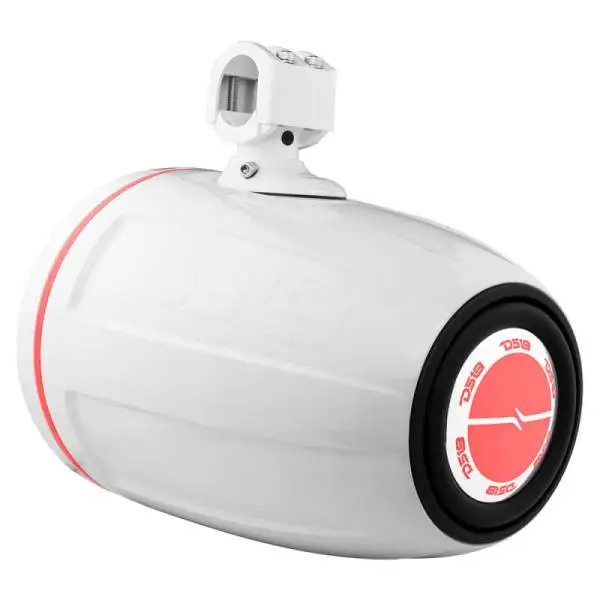 DS18 Tower Speakers Towers Speakers 10in 1in Driver 300 Watts RMS w/ RGB LED Lights White image 5