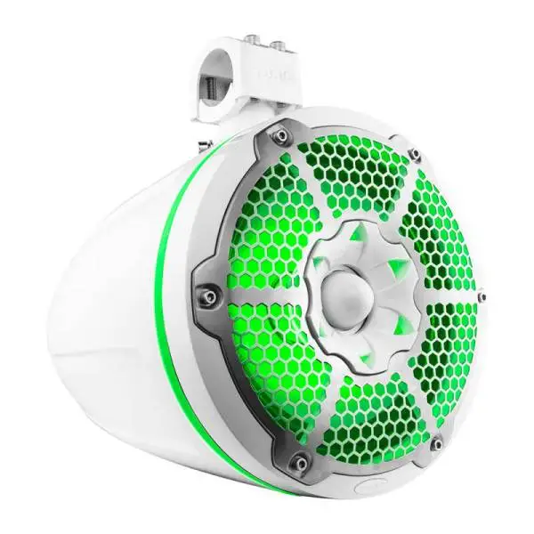 DS18 Tower Speakers Towers Speakers 10in 1in Driver 300 Watts RMS w/ RGB LED Lights White image 9