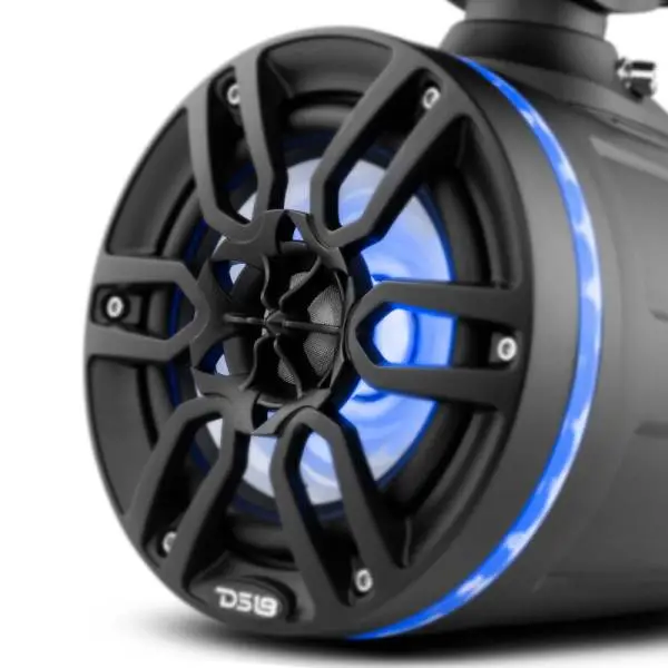 DS18 Tower Speakers 6.5in 100 Watts RMS w/ RGB LED Lights Red image 11