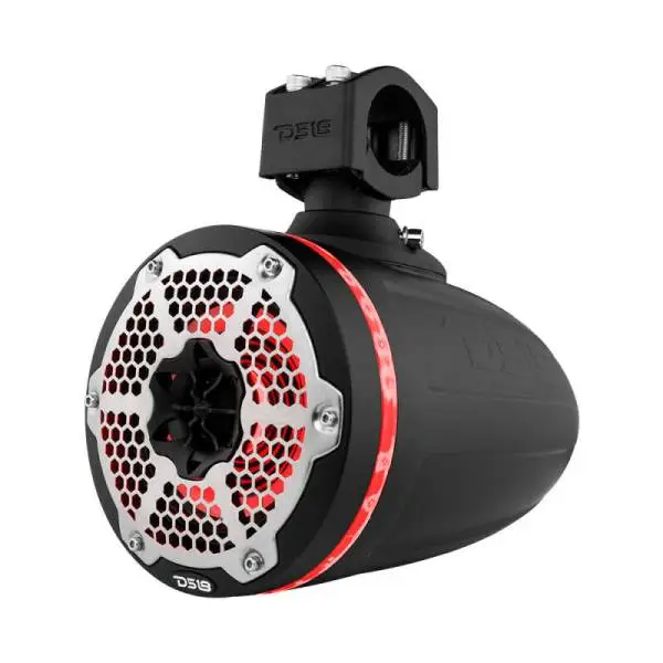 DS18 Tower Speakers 6.5in 1in Driver 150 Watts RMS w/ RGB LED Lights Black image 3