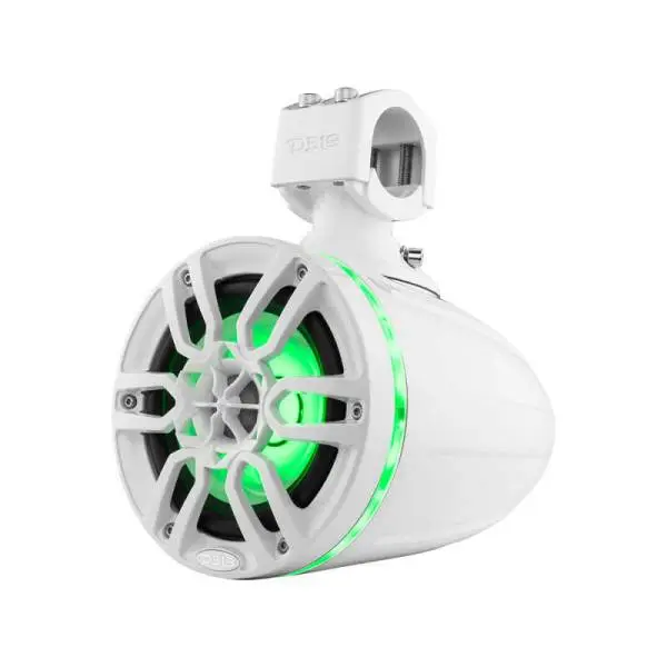 DS18 Tower Speakers 6.5in 100 Watts RMS w/ RGB LED Lights White image 4
