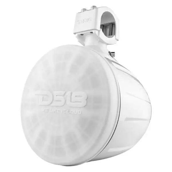 DS18 Compact Pro Towers 8in 250 Watts RMS RGB LED Lights PRO-HY8.4B Included Cover Included White image 5