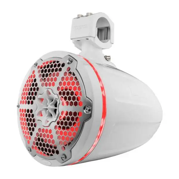 DS18 Towers With Built In Driver And Passive Radiator Tower 8in 1in 180 Watts RMS RGB LEDs White image 2