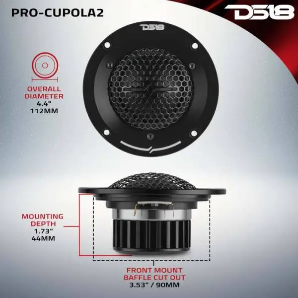 DS18 4in 200 Watts RMS 4 ohm Neodymium Mid-Range Tuned Closed-End Chamber Loudspeakers image 8