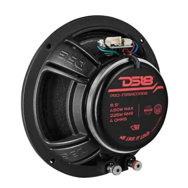 DS18 6.5in 225 Watts RMS 4 ohm Neodymium Full Range Loudspeaker RGB Bullet Loudspeaker image 2
