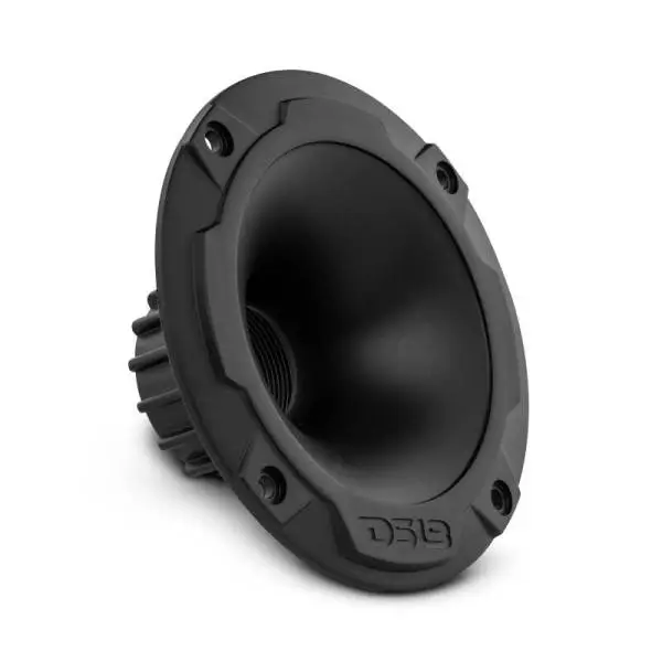 DS18 1in Twist-On Throat Horn 45 Degree 1.77in Depth Black Shallow